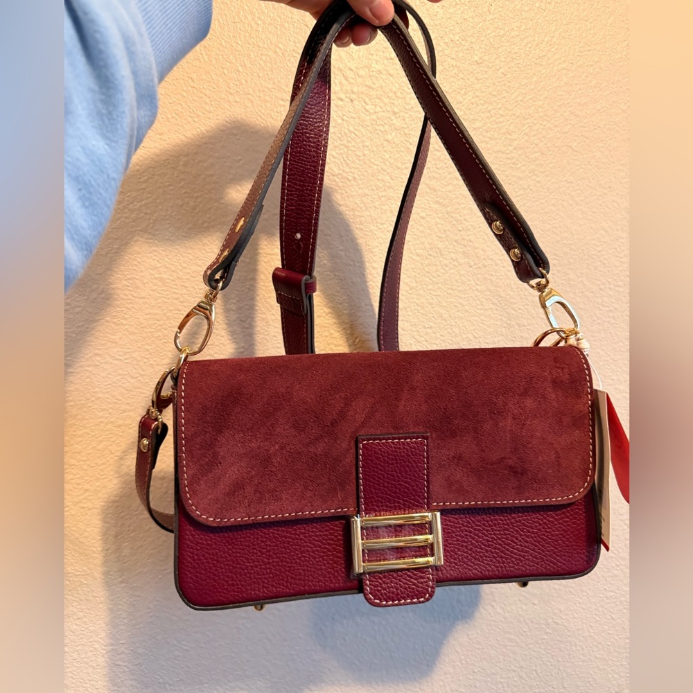 Elegant Burgundy Shoulder Bag/ Crossbody Bag